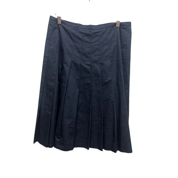 Chaps NWT Navy Nantucket Classics Pleated Skirt - Picture 2 of 6